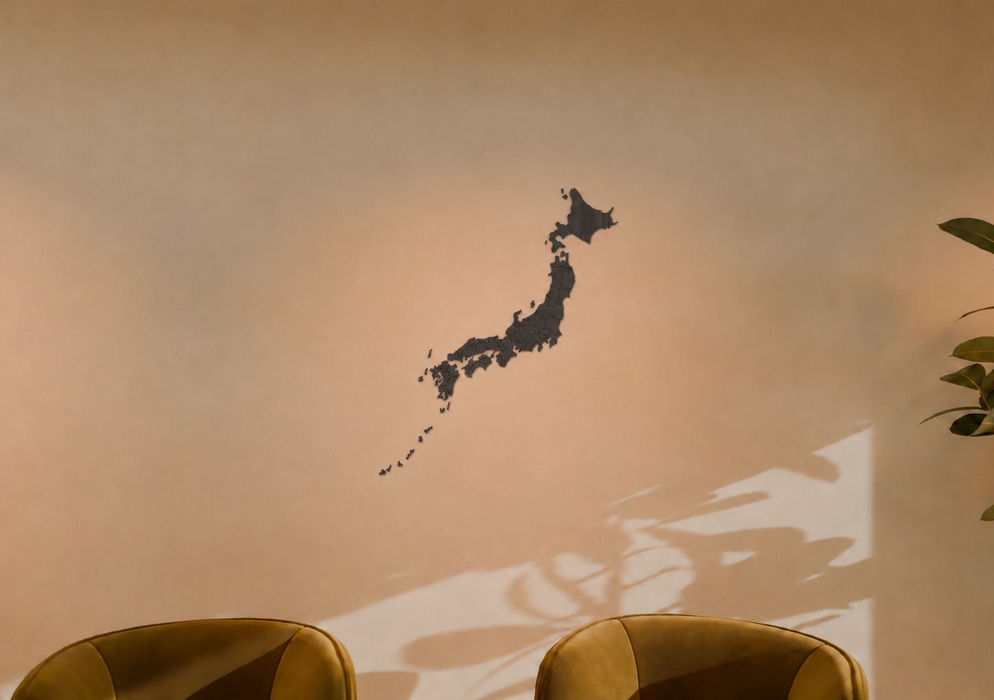 Houten landkaart - Japan