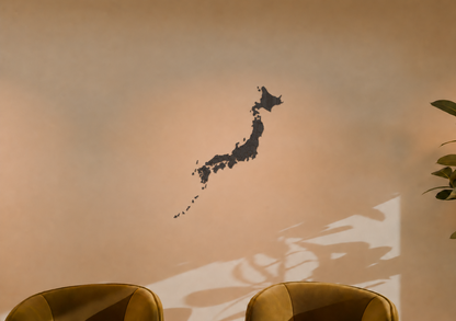 Houten landkaart - Japan