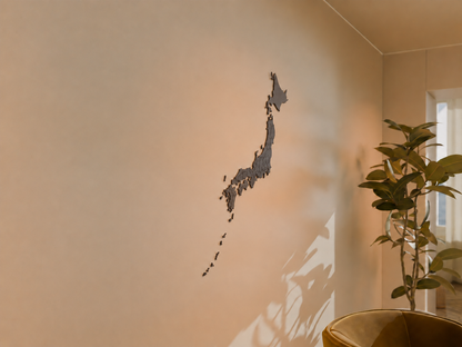 Houten landkaart - Japan