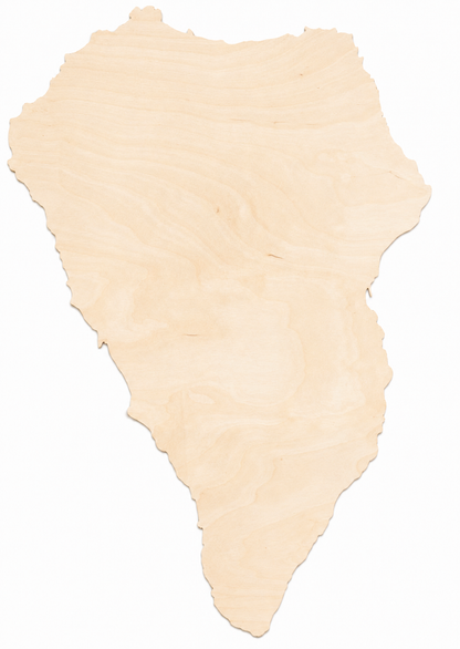 Houten landkaart - La Palma