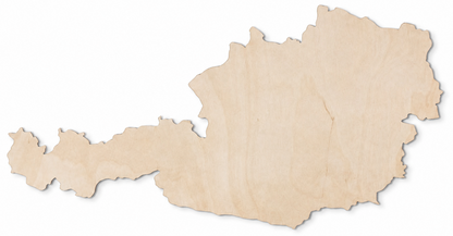 Wooden map - Austria