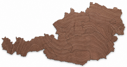 Wooden map - Austria
