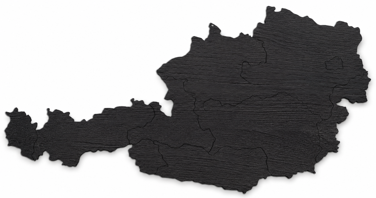Wooden map - Austria