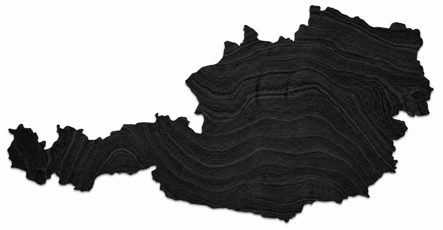 Wooden map - Austria