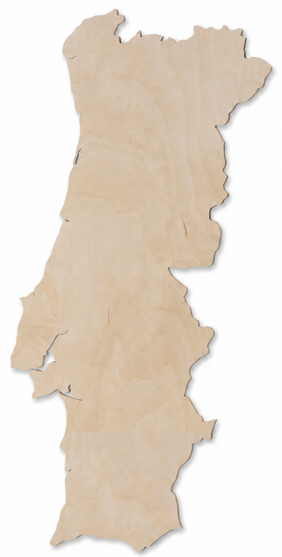 Wooden map - Portugal