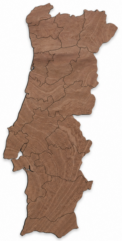 Wooden map - Portugal