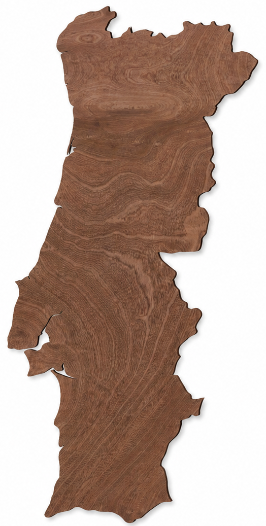 Wooden map - Portugal
