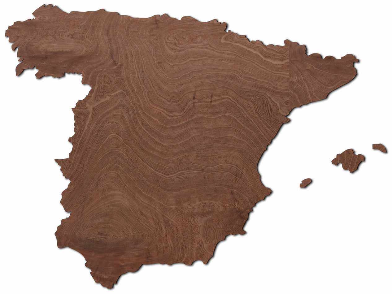 Wooden map - Spain