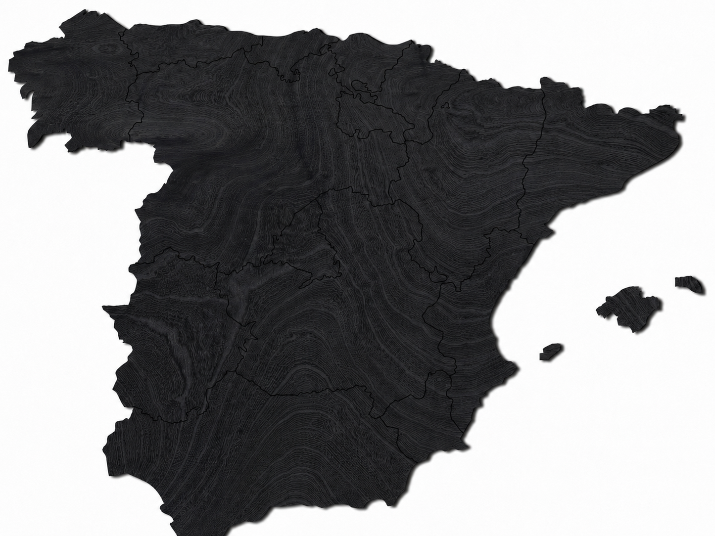 Wooden map - Spain
