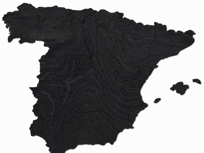 Wooden map - Spain