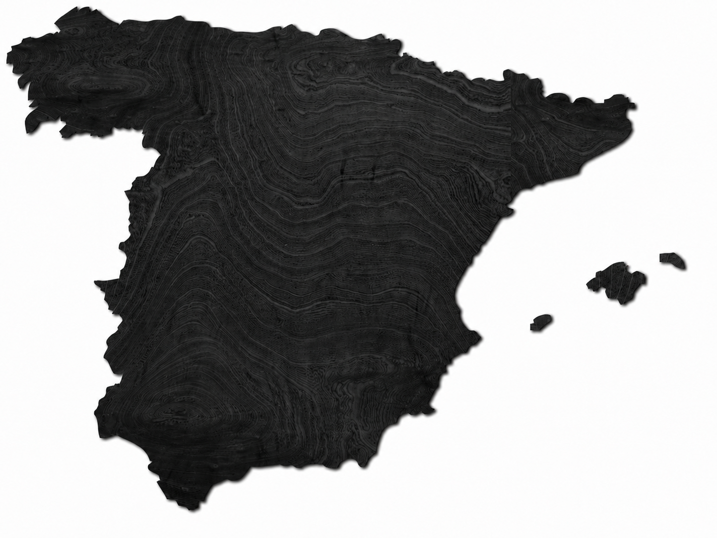 Wooden map - Spain