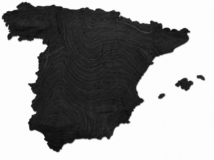 Wooden map - Spain