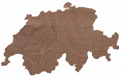 Wooden map - Switzerland
