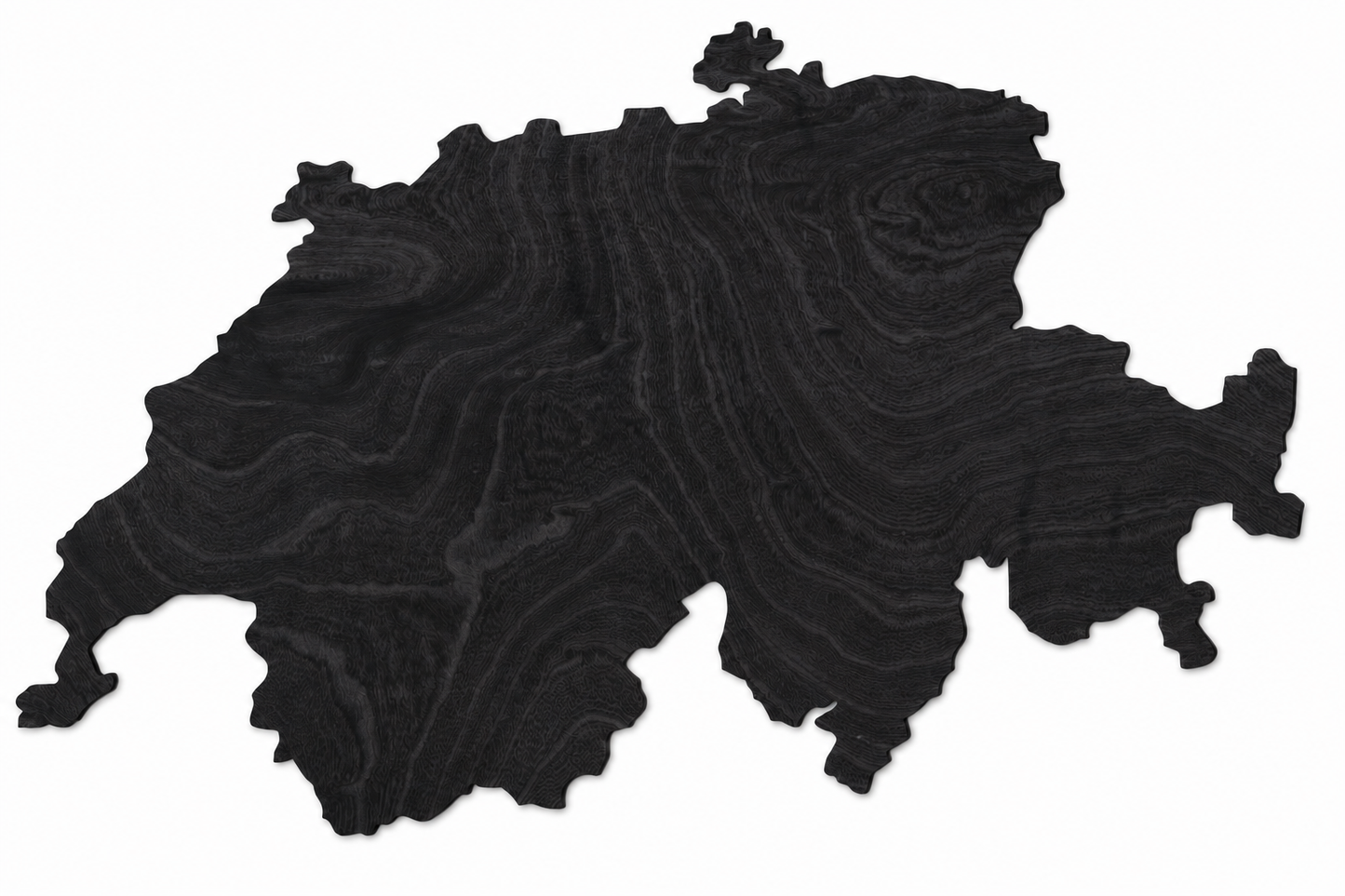 Wooden map - Switzerland
