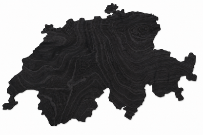 Wooden map - Switzerland