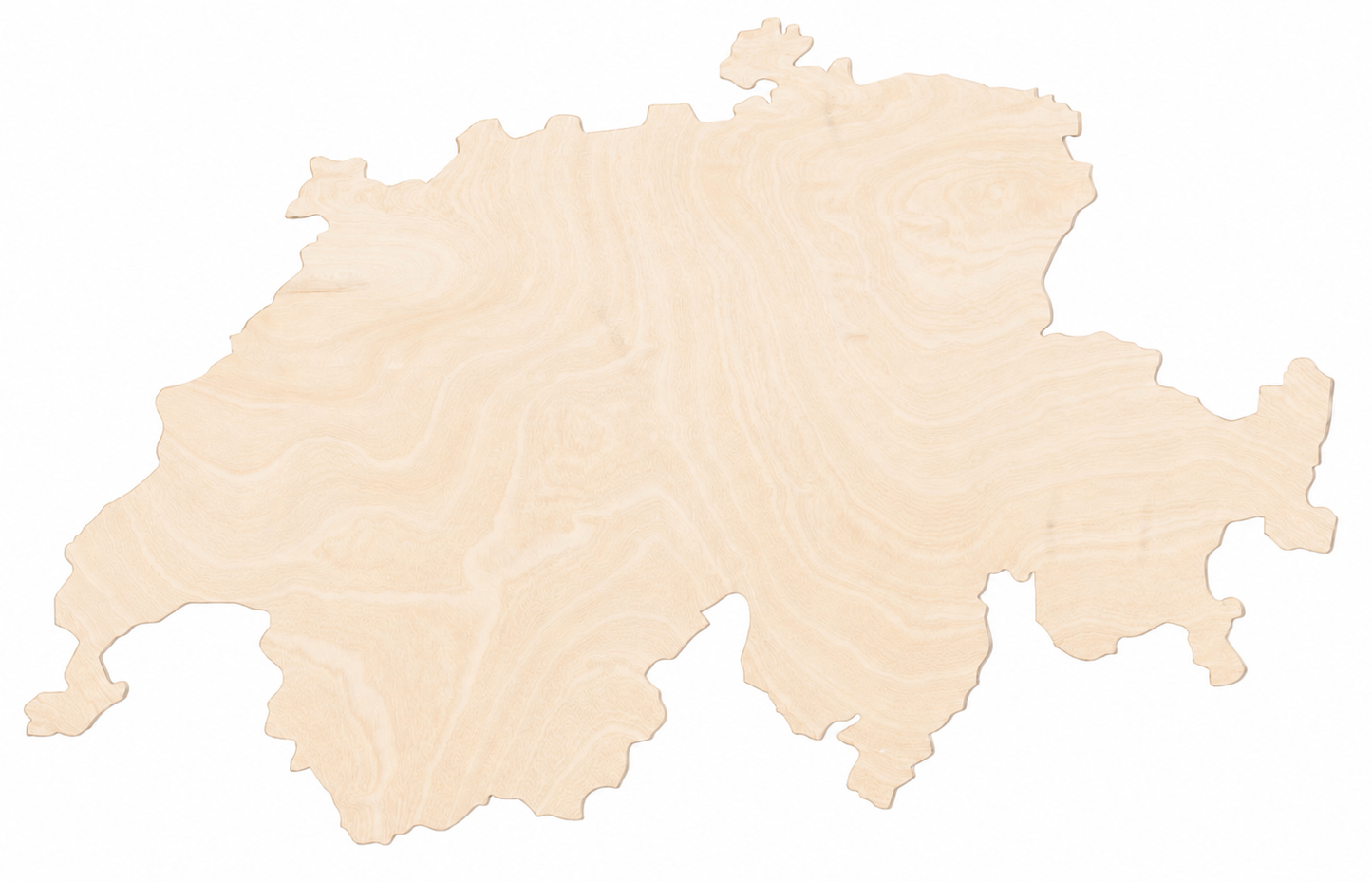 Wooden map - Switzerland
