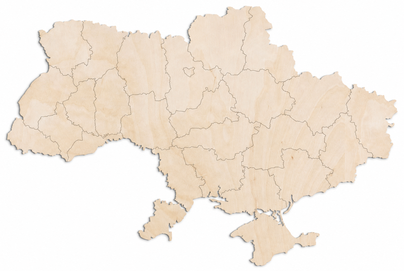 Wooden Map - Ukraine