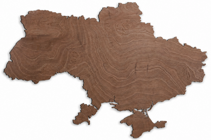 Wooden Map - Ukraine