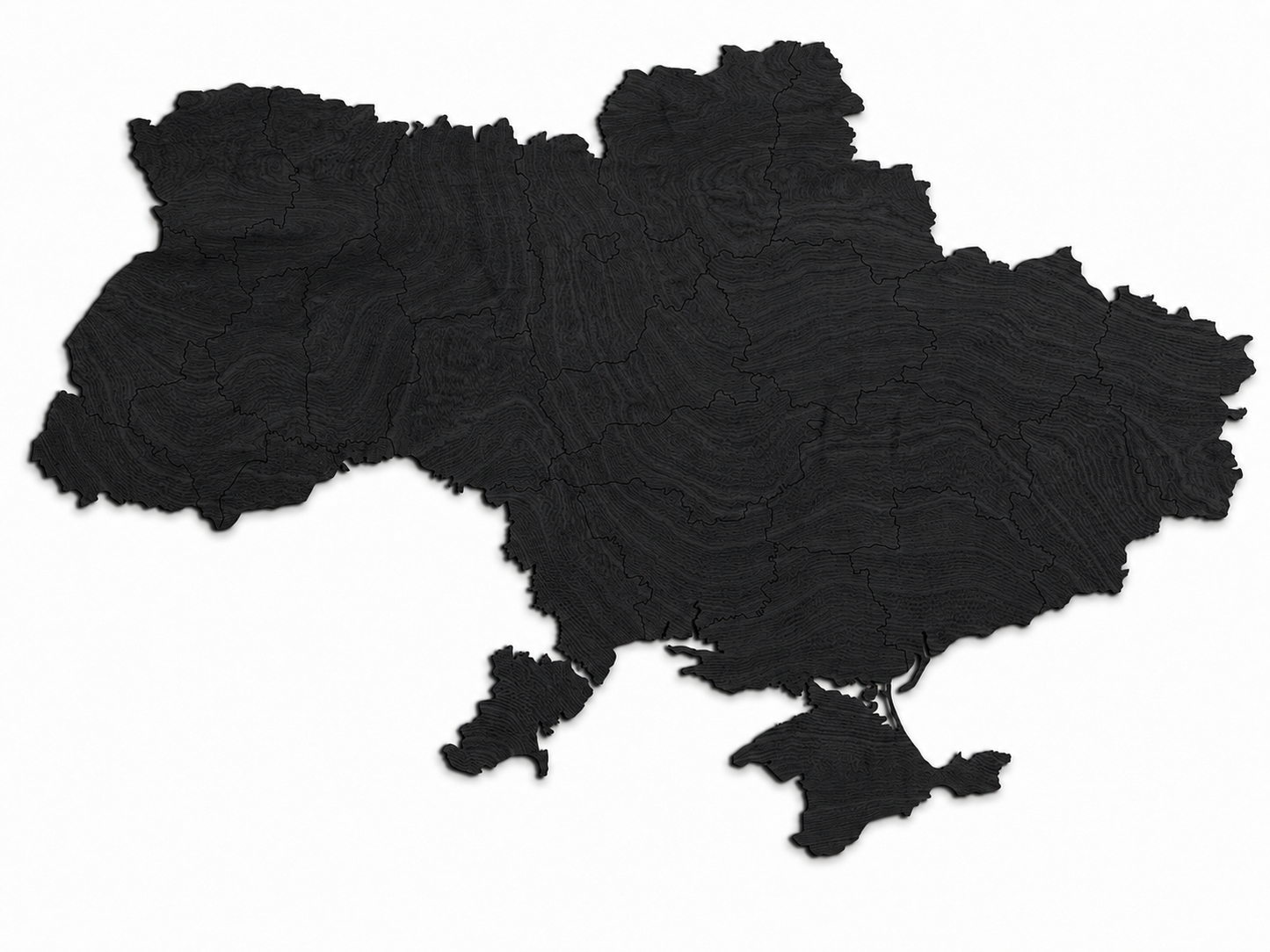 Wooden Map - Ukraine