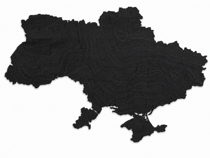 Wooden Map - Ukraine