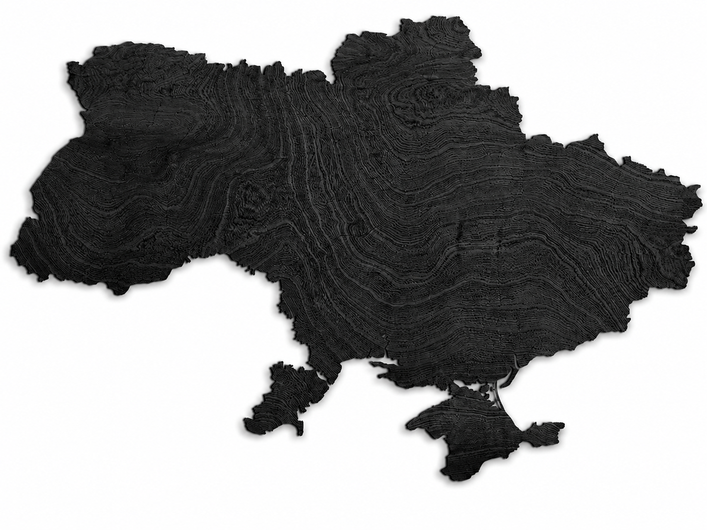 Wooden Map - Ukraine