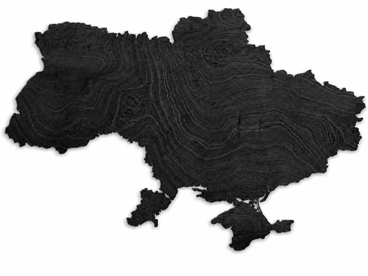 Wooden Map - Ukraine