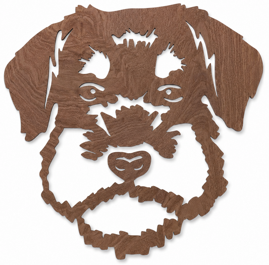 Houten wanddecoratie - Schnauzer