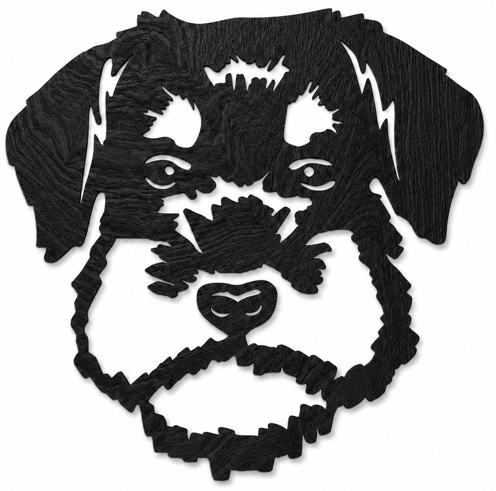 Houten wanddecoratie - Schnauzer