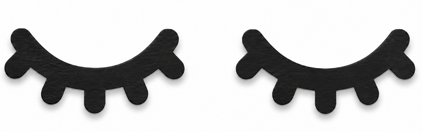 Decoración de pared de madera - Ojos soñolientos