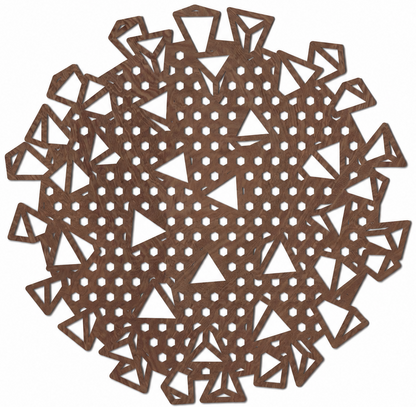 Houten wanddecoratie - Geometrisch Virus