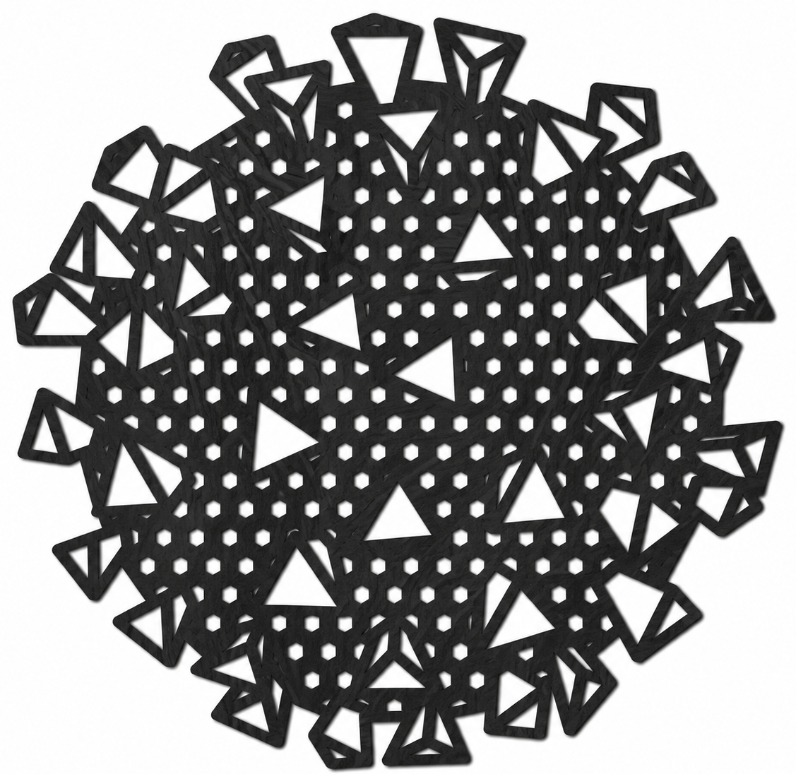 Houten wanddecoratie - Geometrisch Virus