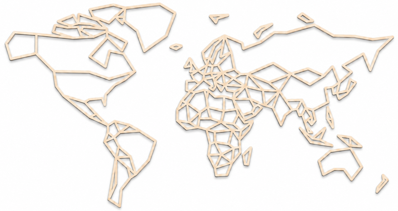 Geometrische wereldkaart