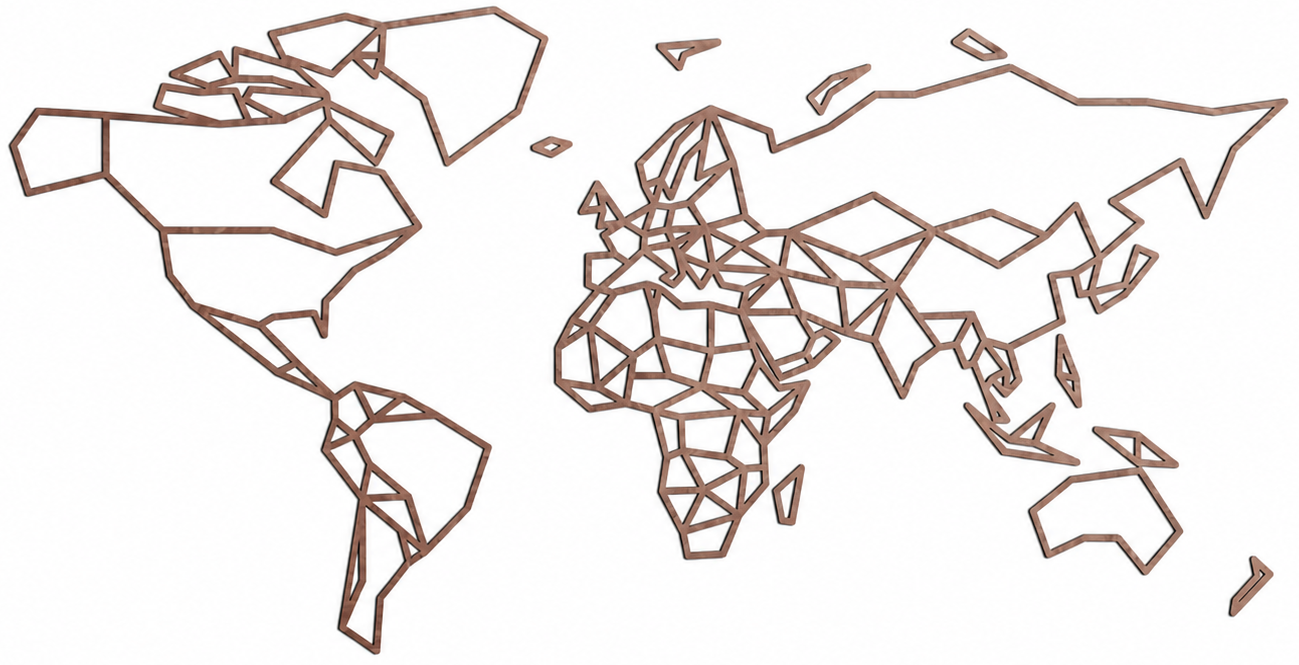 Geometrische wereldkaart