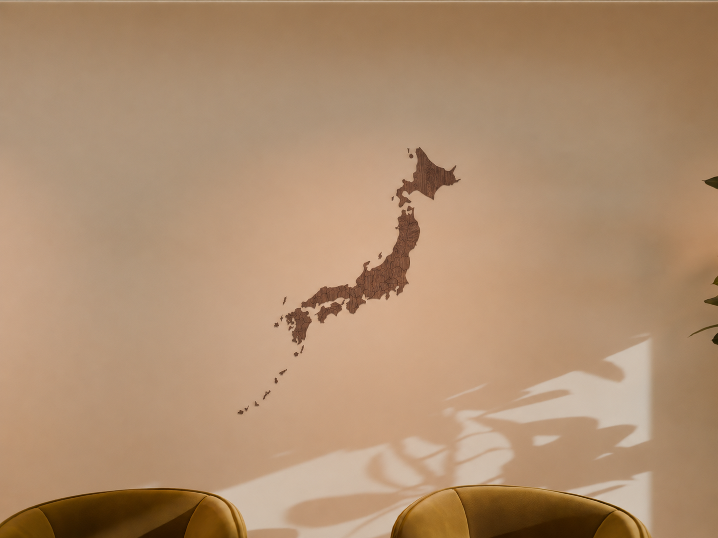 Houten landkaart - Japan