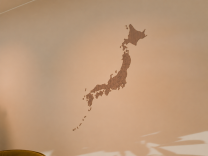 Houten landkaart - Japan