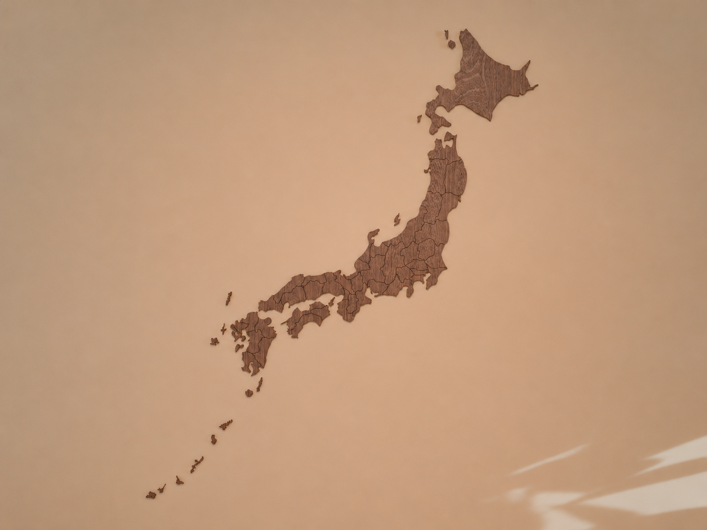 Houten landkaart - Japan