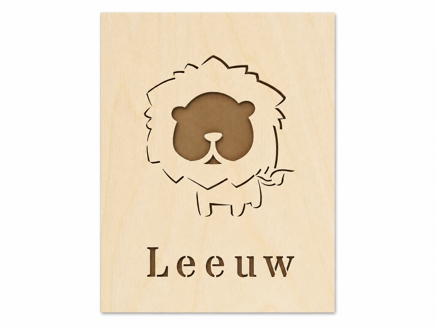 Wooden poster - Lion