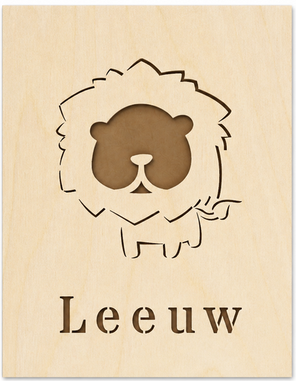 Wooden poster - Lion