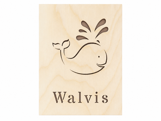 Houten poster - Walvis