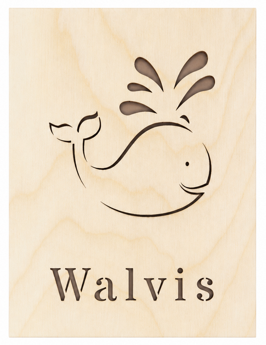 Houten poster - Walvis