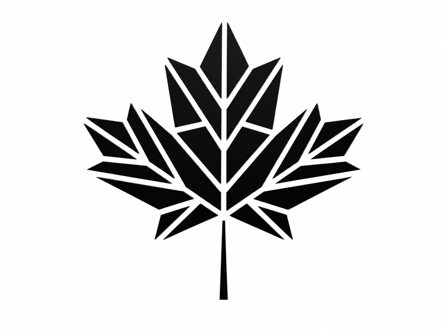 Wooden wall decoration - Origami Maple Leaf