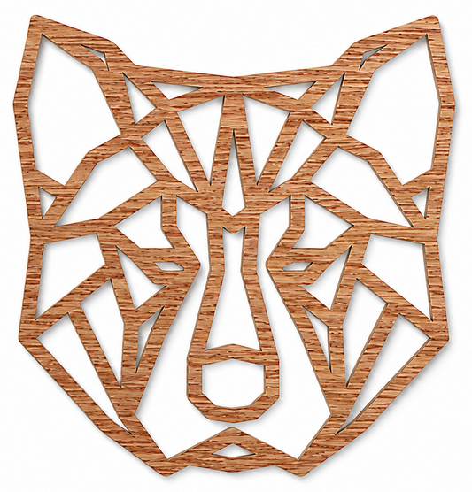 Wooden wall decor - Geometric dog Akita Inu / Shiba