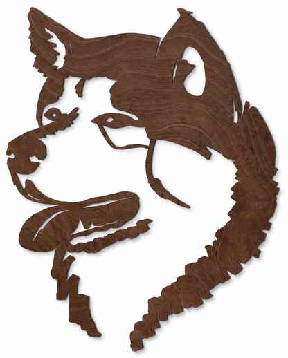 Houten wanddecoratie - Akita Inu / Shiba