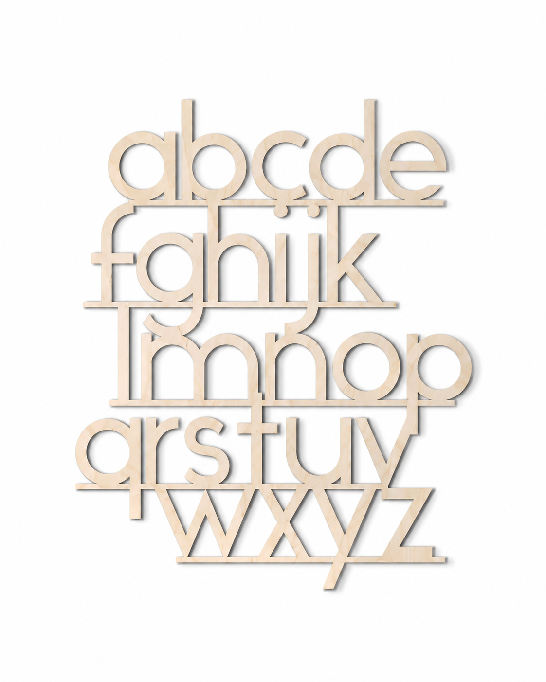 Wooden wall decor - Alphabet