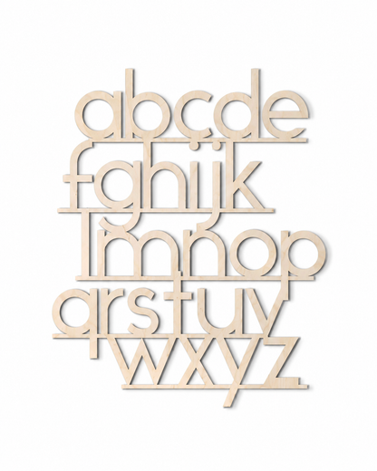 Wooden wall decor - Alphabet
