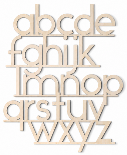 Décoration murale en bois - Alphabet