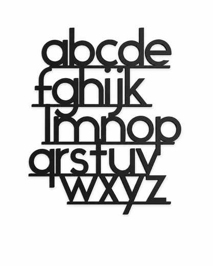 Wooden wall decor - Alphabet