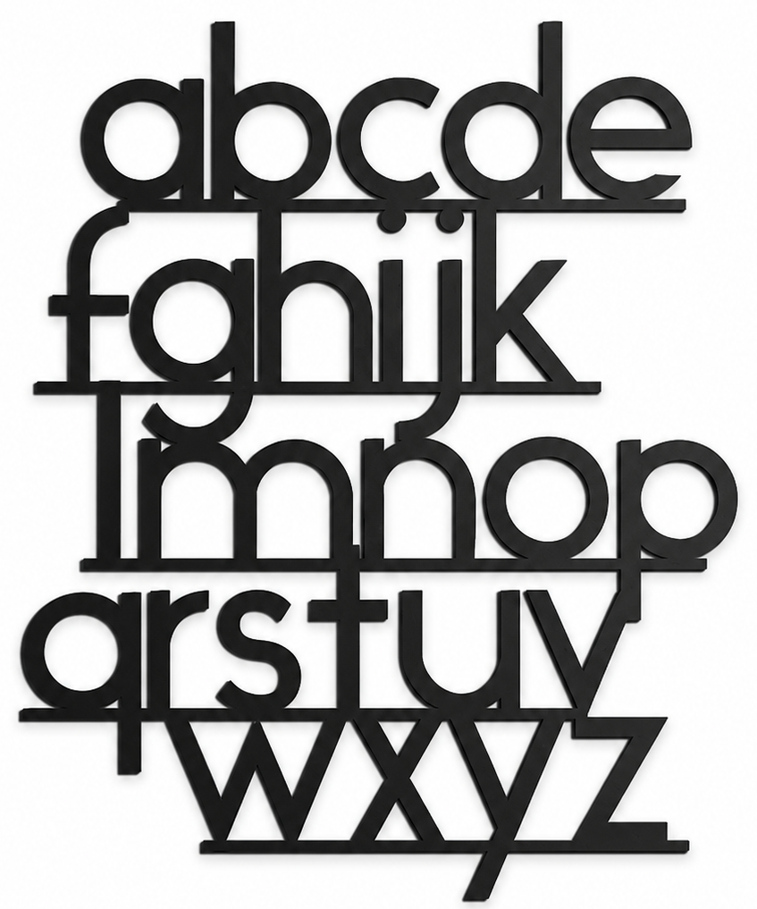 Décoration murale en bois - Alphabet