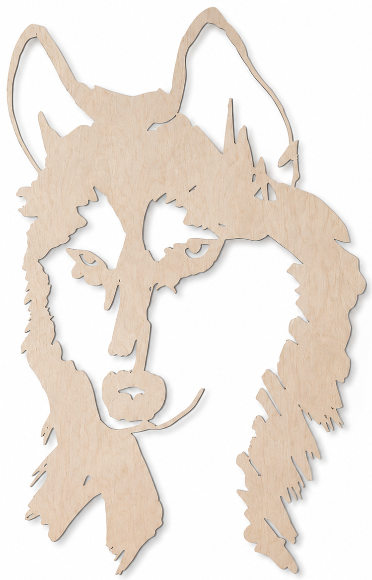 Wooden wall decoration - Husky