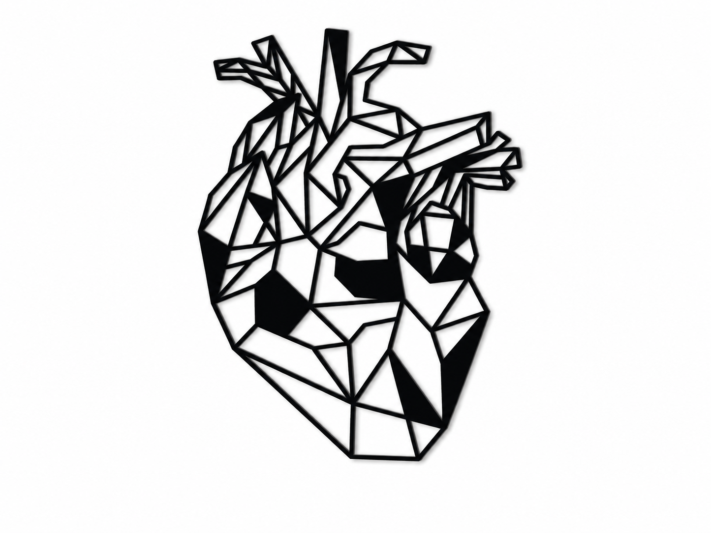Wooden wall decoration - Geometric Anatomical Heart